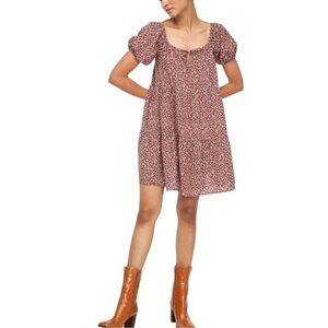 NEW Lacausa Playa Mini Dress Cocoa Magic Mushroom Size Medium Anthropologie